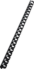 Leitz 37580 Plastikbinderücken, A4, Kunststoff, 14 mm, 125 Blatt, 100 Stück, schwarz