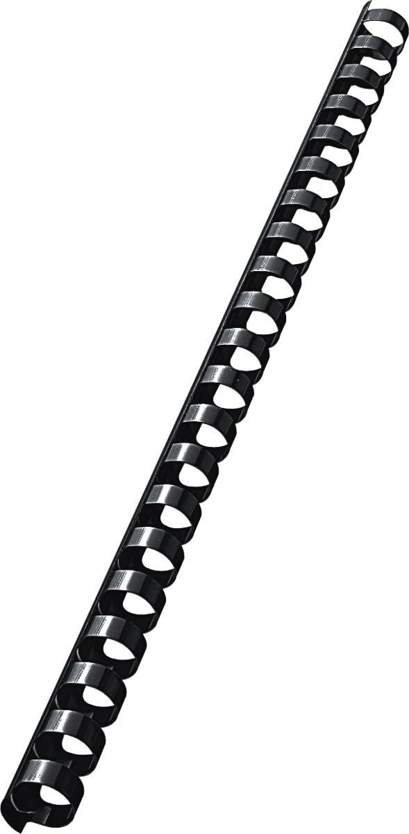 Leitz 37580 Plastikbinderücken, A4, Kunststoff, 14 mm, 125 Blatt, 100 Stück, schwarz
