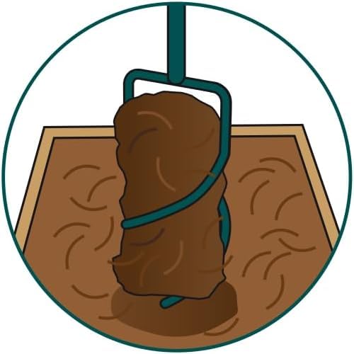 Leborgne Naturovert Aerompost – umweltfreundlicher und ergonomischer Kompostbelüfter – profilierte Zähne – Modell 320061 – Grün