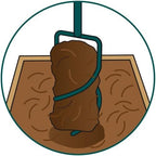 Leborgne Naturovert Aerompost – umweltfreundlicher und ergonomischer Kompostbelüfter – profilierte Zähne – Modell 320061 – Grün