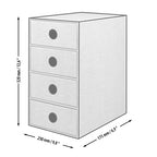 Rössler SOHO 4er Schubladenbox aus Papier | Büro Organizer Schreibtisch | Schubladen Organizer Büro Zubehör & Bürobedarf | Schreibtisch Organizer Box | 18 x 25 x 32 cm | 1 Stück | Farbe: Haselnuss