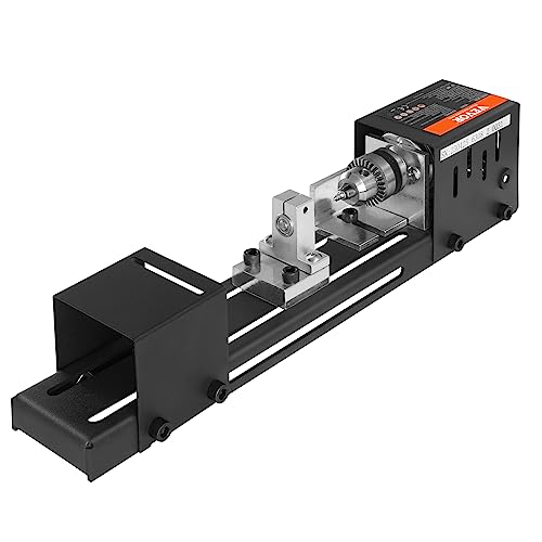 VEVOR Mini Drehbank 96W Drechselbank Max. Drehdurchmesser 70mm Drechselmaschine Spindeldrehzahl 4250–8500U/min Kopierdrechselbank mit 7-Gang-Einstellung Drehbank mit komplettem Zubehör