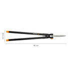 Fiskars Scherenstorch, Multifunktionale Hecken- und Rasenschere, Reichweite bis 2,5 m, Schwarz/Orange, PowerLever, GS53, 1001565