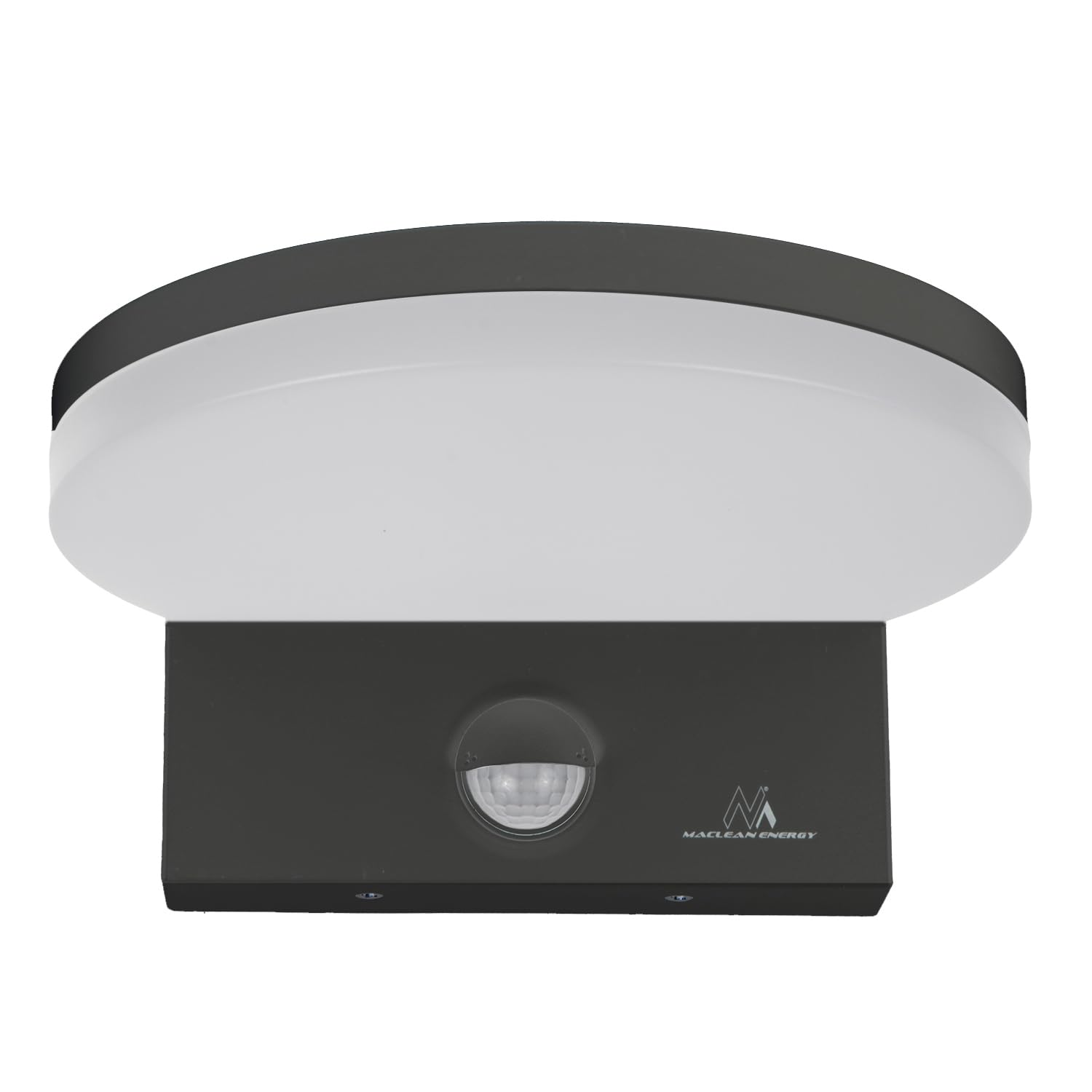 Maclean MCE344 LED Wandleuchte mit PIR Bewegungssensor und Dämmerungssensor, 15W 1560lm Wandlampe IP65 Wasserdicht Außenlampe 4000K Neutralweiß, für Außen- und Innenbereich (Grau)