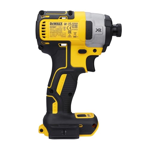 DEWALT 18 Volt Akku-Schlagschrauber (1/4”) DCF887N (bürstenloser Motor, Dreh- und Schlagzahl elektronisch über 3 Stufen einstellbar, max. Drehmoment: 205 Nm, ohne Akku und Ladegerät)