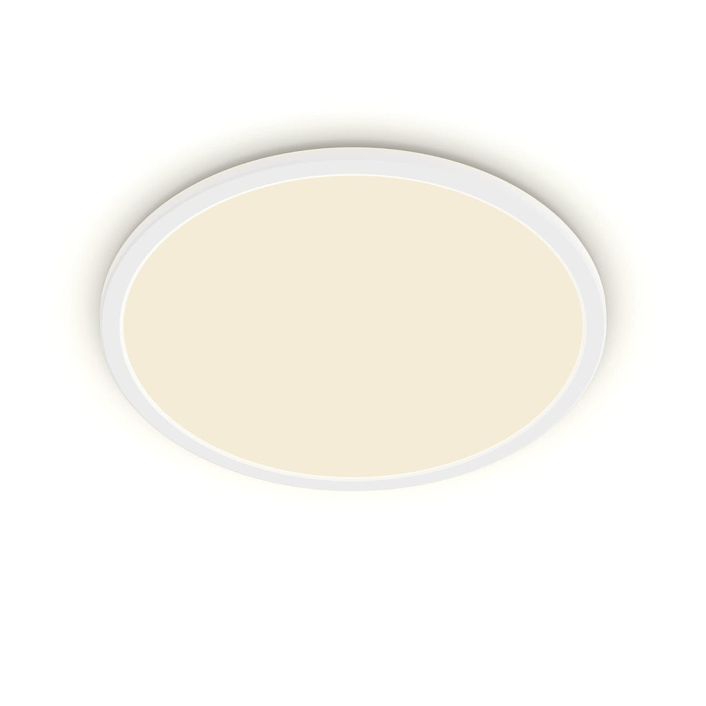 Philips LED Badezimmer Deckenleuchte Superslim (18 W), 3 Lichteinstellungen, warmweißes Licht, dimmen ohne Dimmer, IP44 Schutz, weiß, 30cm