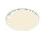 Philips LED Badezimmer Deckenleuchte Superslim (18 W), 3 Lichteinstellungen, warmweißes Licht, dimmen ohne Dimmer, IP44 Schutz, weiß, 30cm