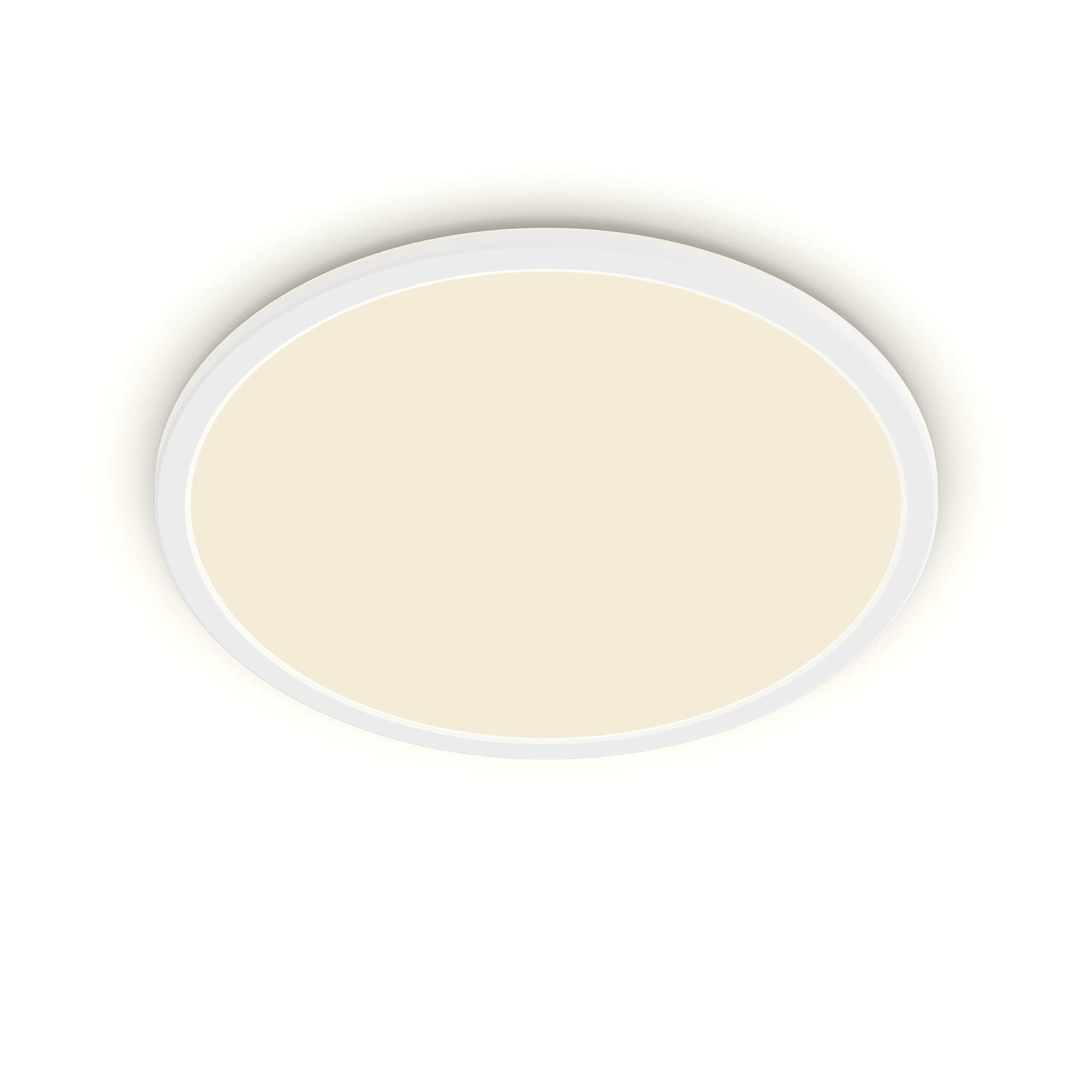 Philips LED Badezimmer Deckenleuchte Superslim (18 W), 3 Lichteinstellungen, warmweißes Licht, dimmen ohne Dimmer, IP44 Schutz, weiß, 30cm