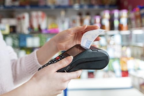 Exacompta 44809E 50er Pack Thermopapierrollen 1-lagig Breite: 57mm, Länge: 18m, Durchmesser Kern: 12mm 44g/m² Thermorolle für Kartenzahlung (EC Cash Geräte)