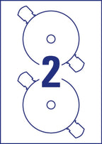 AVERY Zweckform L7676-100 selbstklebende CD-Etiketten (200 blickdichte CD-Aufkleber, Ø 117mm auf A4, SuperSize, Papier matt, bedruckbare Klebeetiketten für alle A4-Drucker) 100 Blatt, weiß