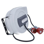 as - Schwabe Automatischer Kabelaufroller 10 m H07RN-F 5G1,5, CEE Stecker, 180° schwenkbar, 1 m Zuleitung mit CEE Kupplung, 400V/16A/5-polig, max. 7kW, IP44, 12648