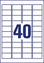 AVERY Zweckform L4770-25 Adressetiketten/Adressaufkleber (1.000 Etiketten, 45,7x25,4mm auf A4, bedruckbar, selbstklebend, für Absenderetiketten, durchsichtige Polyesterfolie) 25 Blatt, transparent
