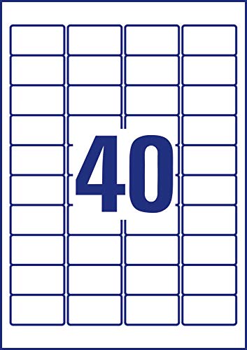 AVERY Zweckform L4770-25 Adressetiketten/Adressaufkleber (1.000 Etiketten, 45,7x25,4mm auf A4, bedruckbar, selbstklebend, für Absenderetiketten, durchsichtige Polyesterfolie) 25 Blatt, transparent