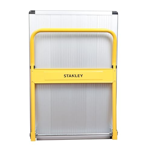 STANLEY klappbarer Plattformwagen, Tragkraft 200Kg, SXWTI-PC511, Transportwagen, Lagerwagen, Paketwagen, Plattformabmessungen 90x61cm, Schiebebügelwagen, Anti-Rutsch Plattform, platzsparend verstaubar