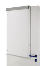 MAUL Flipchart MAULoffice 70 x 100 cm | Magnettafel für Wände und Türen | platzsparend im Büro | geeignet für Papier in verschiedenen Formaten | mit Ablage für Marker und Stifte | Silber