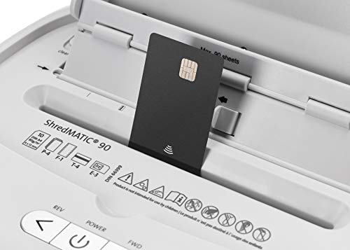 Dahle ShredMATIC 90 Aktenvernichter Autofeed (90 Blatt, P-4, Partikelschnitt, öl- und wartungsfrei, Automatischer Papiereinzug) lichtgrau/staubgrau