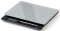 MAUL Briefwaage MAULsquare 18 x 15 cm | Waage bis 5kg belastbar | Moderne Küchenwaage mit Glasoberfläche | Automatische Nullstellung und Abschaltautomatik | Inklusive Batterien | Silber