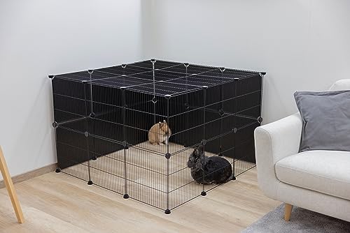 Kerbl Pet Erweiterung 6X Kunststoffwand-Elemente für Indoor-Freigehege Hopsi, 35x35 cm je Element