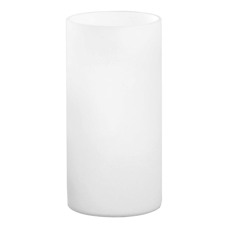EGLO Tischlampe Geo, Tischleuchte minimalistisch, Nachttischlampe aus Opal-mattem Glas, Wohnzimmerlampe in Weiß, Lampe mit Schalter, E14 Fassung