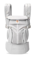 Ergobaby Babytrage für Neugeborene bis zum Kleinkind, 4-Positionen Omni 360 Cool Air Mesh Pearl Grey, Ergonomische Baby-Tragetasche Bauchtrage Rückentrage