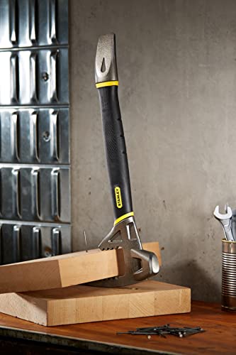 STANLEY FatMax Abbruchwerkzeug Brecheisen Stemmeisen Fubar (4-in-1 Werkzeug, Nagelschlitz, Backen für Hölzer, Stemmeisen) 1-55-119