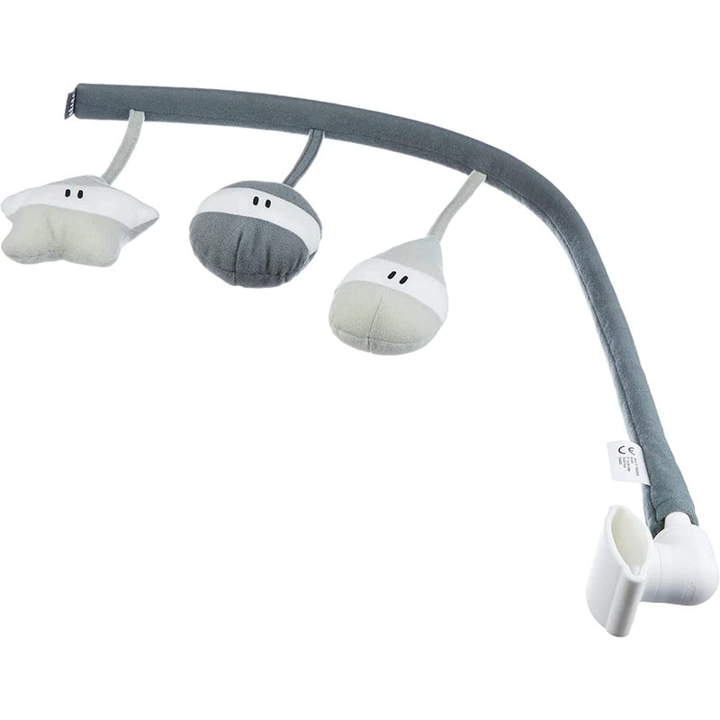 BÉABA, Spielbogen mit Babywippe Up & Down III, 3 Spielzeuge mit unterschiedlichen Funktionen, Vollständig drehbar, Entwicklungsförderung, Ergonomisch, Einfach, Praktisch, Grau