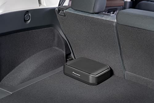 PIONEER TS-WX140DA Aktivsubwoofer, leistungsstarker Gehäuse Subwoofer mit 170 W Maximalleistung, 20 x 13 cm Subwoofer in MDF Gehäuse, IMPP Membran, schwarz, Kabelfernbedienung (5m Zuleitung)