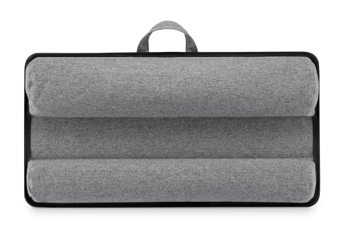 DIGITUS Notebook Kissen - mit Smartphone-Halterung - für 17" Laptops - Laptopunterlage - zum bequemen Arbeiten vom Sofa oder Bett aus - Grau