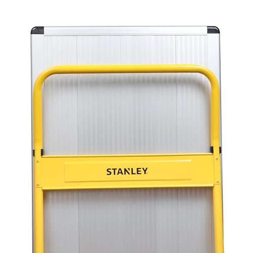 STANLEY klappbarer Plattformwagen, Tragkraft 200Kg, SXWTI-PC511, Transportwagen, Lagerwagen, Paketwagen, Plattformabmessungen 90x61cm, Schiebebügelwagen, Anti-Rutsch Plattform, platzsparend verstaubar