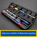 Goodyear Radwechselset, 6-teilig, Drehmomentschlüssel + Umschaltknarre + 3-tlg. Steckschlüsselsatz + Verlängerung, Box, Schwarz