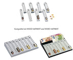 Wedo 161700837 Münzrillen-Komplett-Set (aus Kunststoff, 8 Stück, lose, 27,2 x 18 x 4,4 cm) lichtgrau