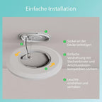 Philips LED Badezimmer Deckenleuchte Superslim (15 W), 3 Lichteinstellungen, kaltweiß Licht, dimmen ohne Dimmer, IP44 Schutz, weiß, 25cm
