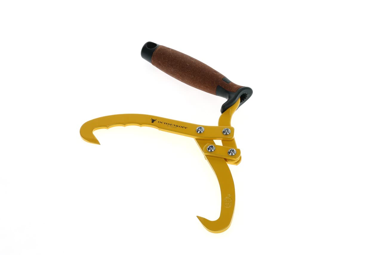 OCHSENKOPF Handpackzange, Gehärtete Spitzen, Abrutschsicherer 2-Komponenten-Griff, 185 mm Maulöffnung, Gelb
