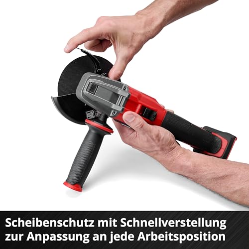 Einhell Professional Akku-Winkelschleifer AXXIO 18/125 Q Li-Solo Power X-Change (18 V, 700 W, 125 mm Scheiben-Ø, 33 mm Schnitttiefe, Brushless, Quick-Fix-Nut, ohne Trennscheibe, ohne Akku)