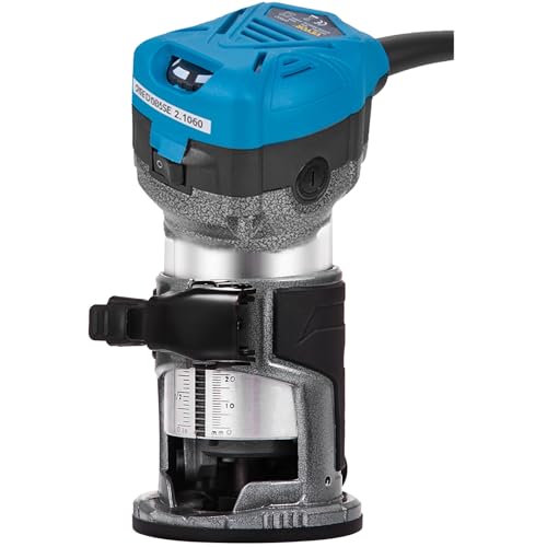 VEVOR 710W Holzfräse Oberfräse Kantenfräse Mit Feste Basis Neigungsbasis Tauchbasis