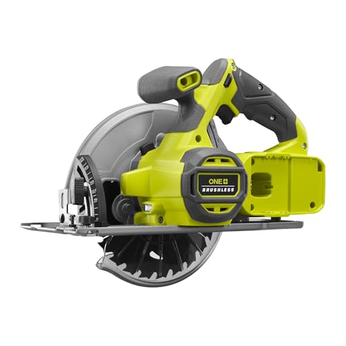 RYOBI 18 V ONE+ Brushless Akku-Handkreissäge RCS18BL-0, 184 mm Sägeblatt, werkzeuglose Einstellungen, ohne Akku und Ladegerät