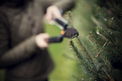Fiskars SingleStep Heckenschere, Mit Wellenschliff, Hochwertige Stahl-Klingen, Länge 60 cm, Mattschwarz, HS22, 1001433