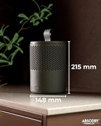 AbsoDry Luftentfeuchter ohne Strom bis 25m² - Inklusive Nachfüllpack - Aus recyceltem Kunststoff - Raumentfeuchter für Wohnzimmer, Badezimmer, Keller - Entfeuchter Wohnung - Dehumidifier - Grau