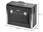 Parat Werkzeugtasche New Classic Kingsize Plus (Werkzeugkoffer leer für 40 Werkzeuge, Material HDPE Kunststoff + Rindsleder, Tasche mit Steckschloss, Größe 51 x 40 x 25 cm)