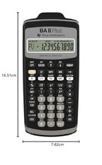Texas Instruments BA II Plus Finanzrechner (Einzeiliges, 10-stelliges Display, Batteriebetrieb) Schwarz-Grau
