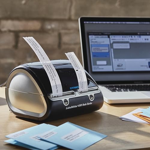 DYMO LabelWriter 450 Twin Turbo Etikettendrucker | für bis zu 71 Etiketten/Minute | Dual-Etiketten 300 dpi. Thermodirekt Etikettiergerät | USB | für LW Etiketten bis 60mm Breite