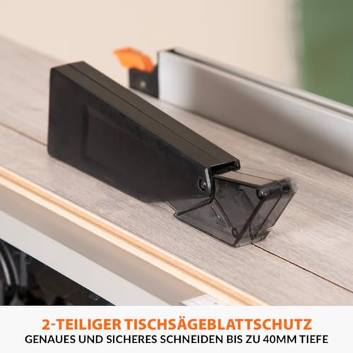 Evolution Power Tools R210MTS-G2 Vielseitige Kapp- und Tischsäge, kompakt, multifunktional, schneidet verschiedene Materialien, TCT-Sägeblatt für Holz, Kunststoff und Metall, 210mm