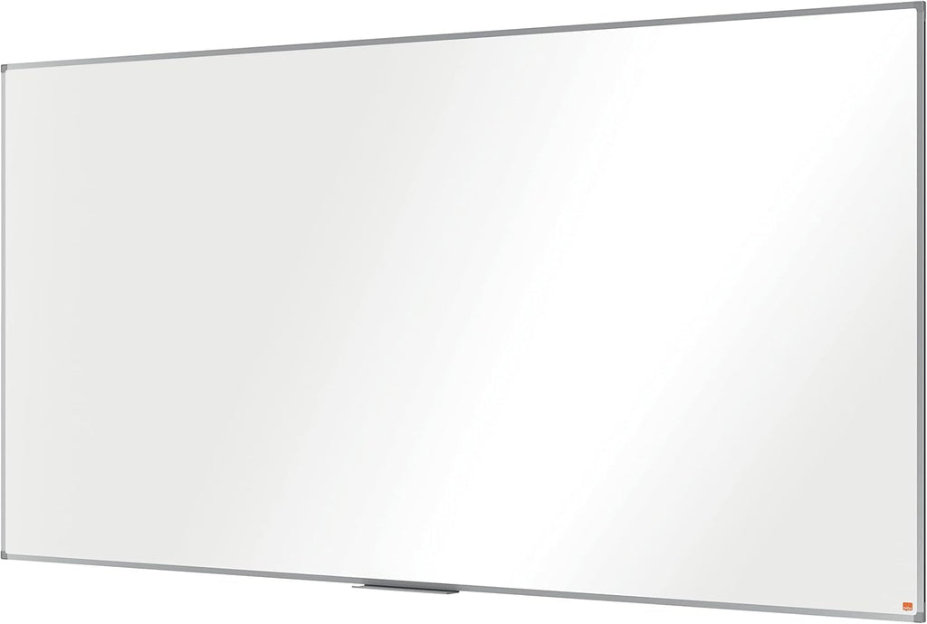Nobo Amazon Exclusive Stahl-Magnettafel 240 x 120 cm – Trocken abwischbare Memotafel mit Aluminiumrahmen und Stifthalter, magnetische Wandtafel für Büro, Zuhause, Klassenzimmer