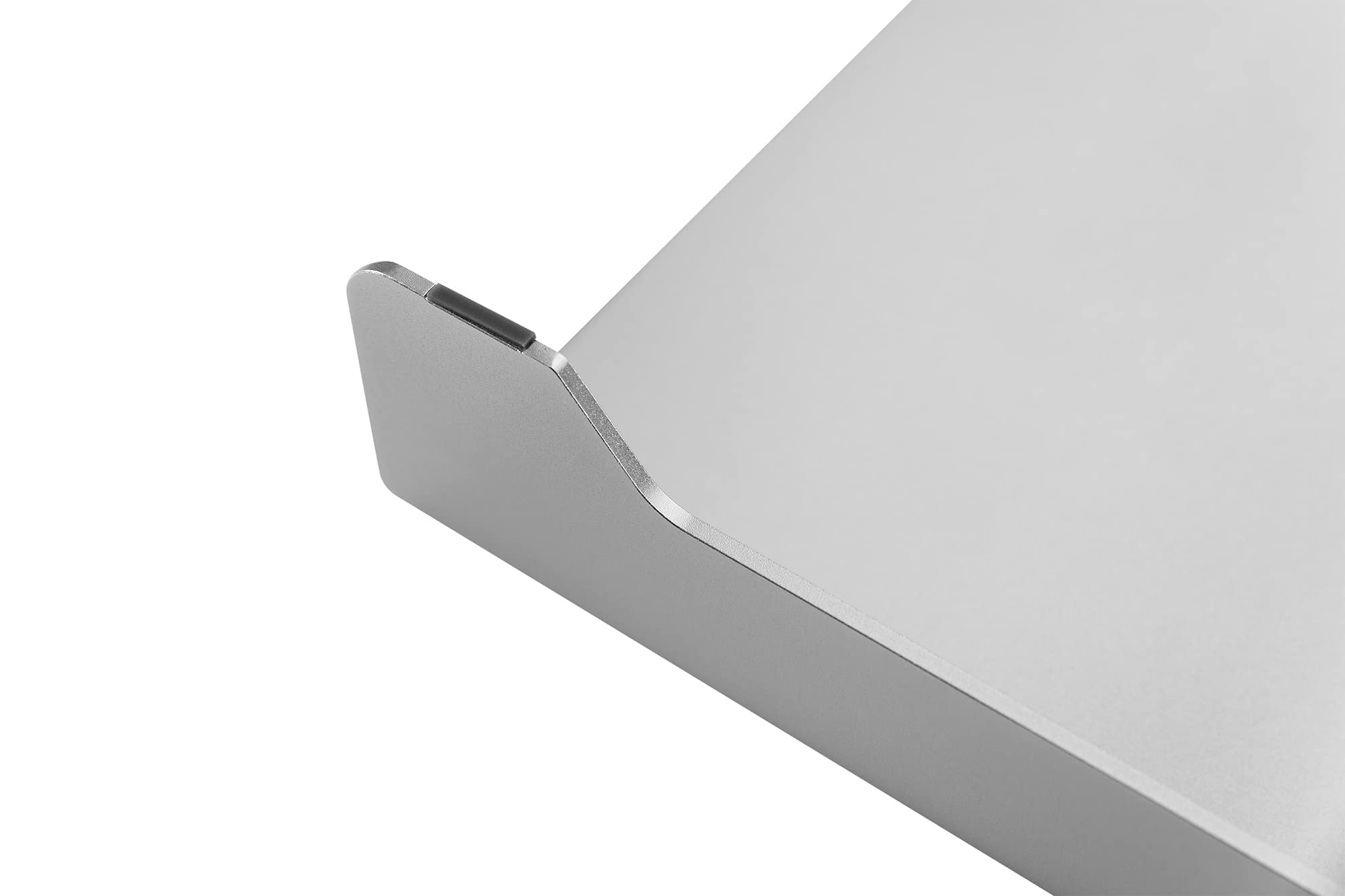 DIGITUS Designer Monitor-Erhöhung aus Aluminium - Bildschirm-Ständer - Traglast 10 kg - Nicht Rutschend - Silber