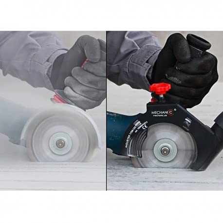 MECHANIC AirDuster 125mm Staubabsaugung Winkelschleifer für Diamanttrennscheiben passsend für 115mm und 125mm