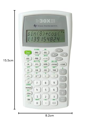 Texas Instruments TI-30 XIIB Schulrechner (zweizeilig, Batteriebetrieb) Weiß