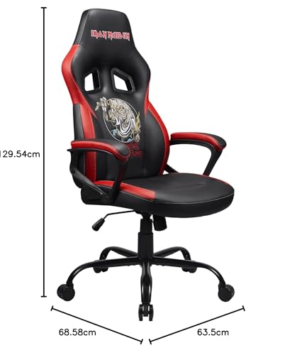 SUBSONIC Iron Maiden - Erwachsener Gamersitz/Bürostuhl Größe L