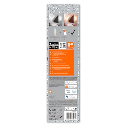 LEDVANCE Smart LED Badezimmerlampe white, 1200LM, 3000-6500K, 300mm x 70mm, IP44, Orbis Bath Wandleuchte, Badezimmerleuchte mit Wifi Technologie, dimmbar, steuerbar über App und Sprachassistenten
