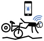 FISCHER Crash-Sensor FIND.U, Sturzmelder, 2,5 x 2,5 cm, USB-Ladefunktion, Alarm-LED und Status-LED, aus Kunststoff, mit Lithium-Ionen-Akku, Befestigung mit 3M-Klebepad, für Fahrrad, Skifahren & Reiten