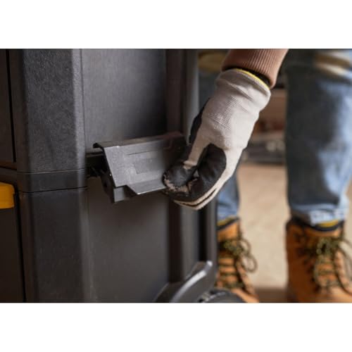 Stanley Rollende Werkstatt aus Metall-Kunststoff 1-79-206 / Werkzeugwagen leer mit 3 modularen Einheiten / Vielseitige Werkzeugbox für Kleinteile und große Werkzeuge